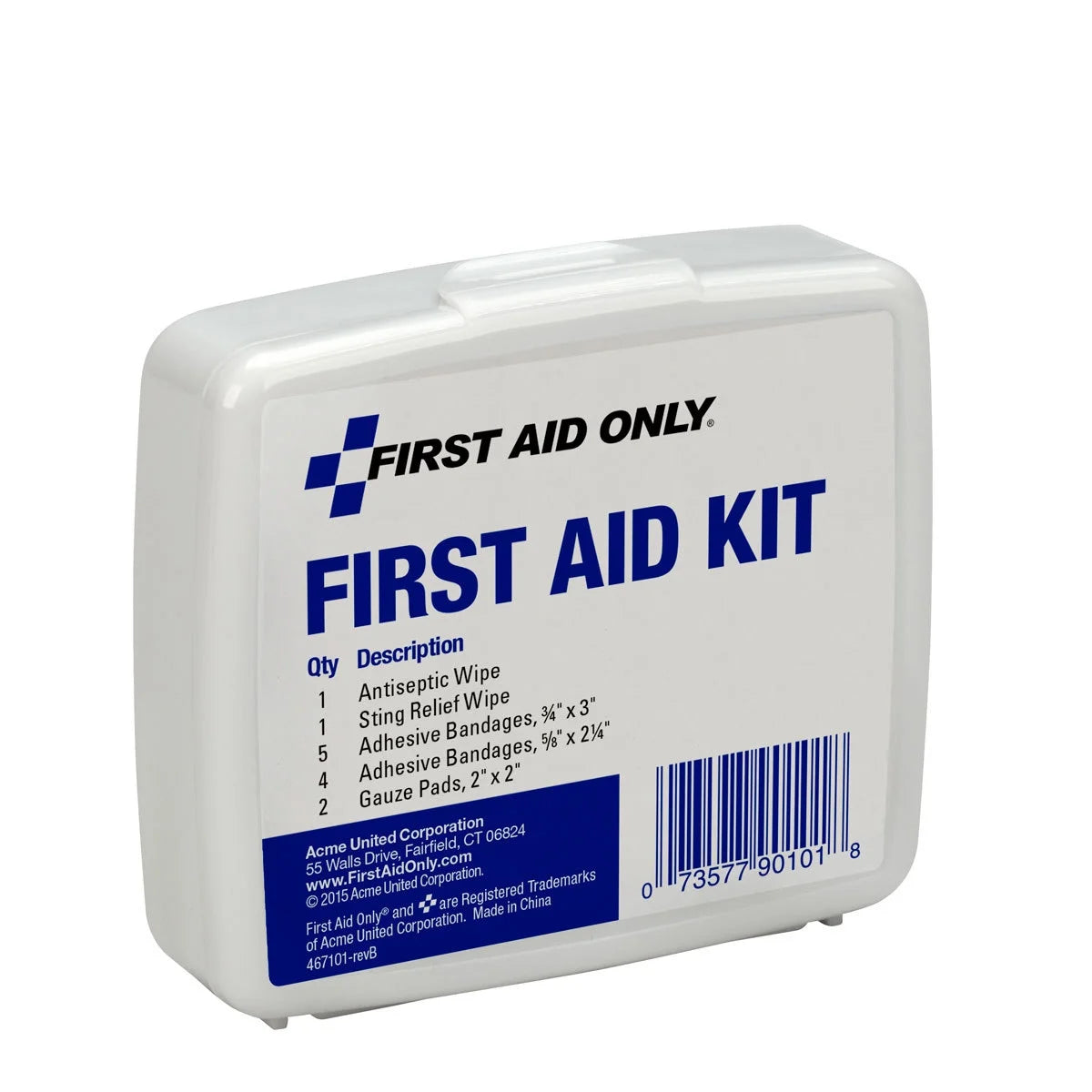 Personal First Aid Kit, Plastic Case, 13 Pc