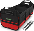 Large Trunk Organizer for Car, Collapsible Multi Compartment Car Trunk Organizer